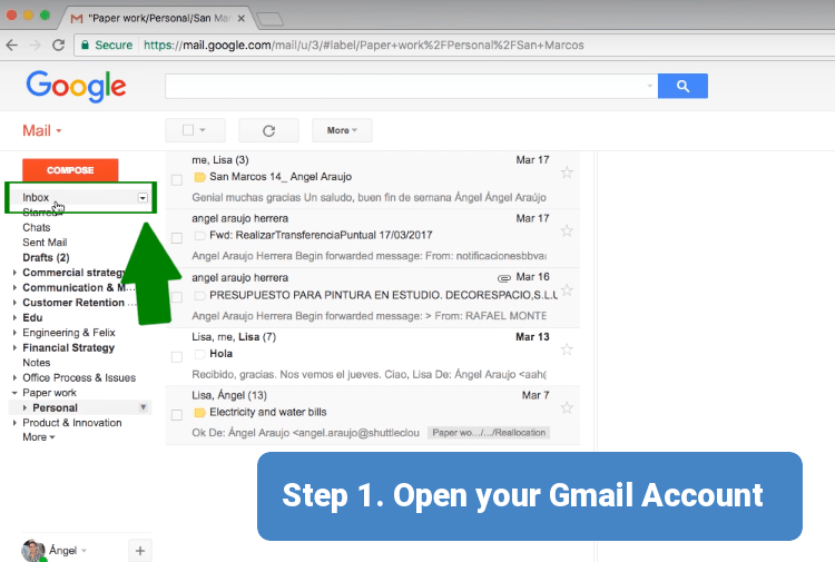 Step 1. Open your Gmail Account