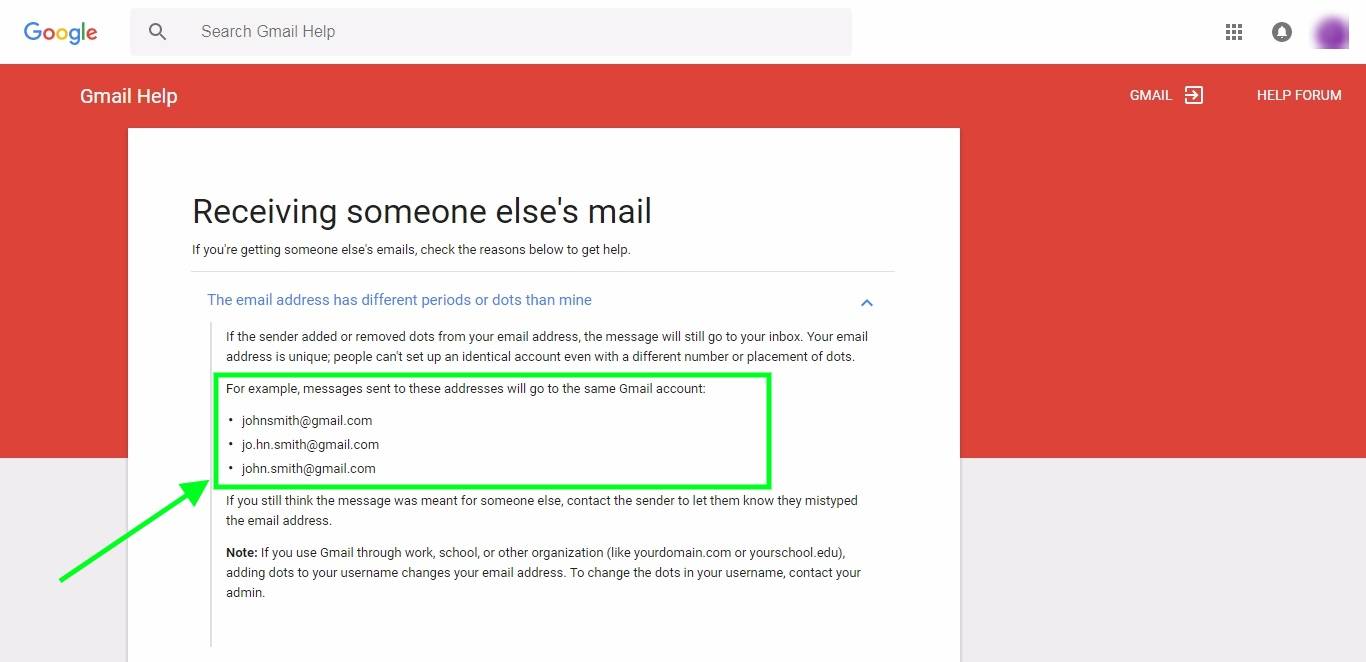 Transform Gmail Address with a Dot or Period.