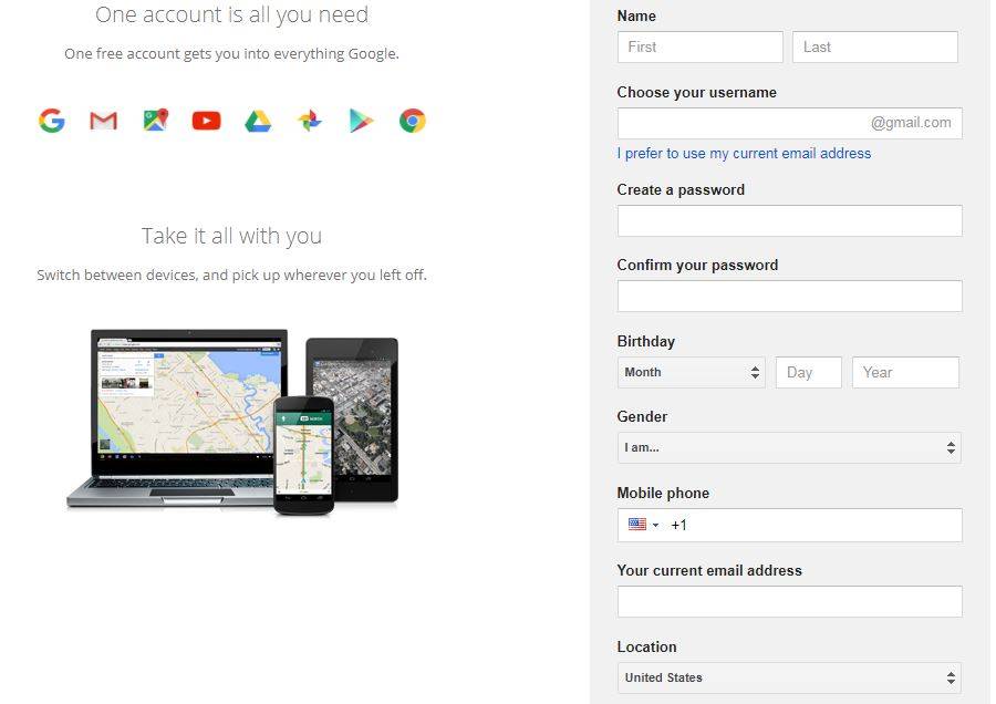 Create Gmail Account. Step3
