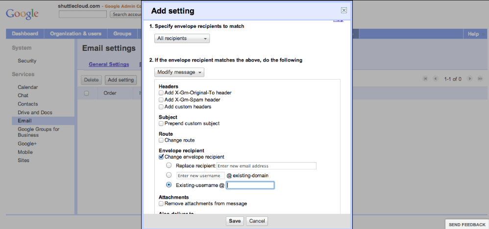 domain wide forwarding