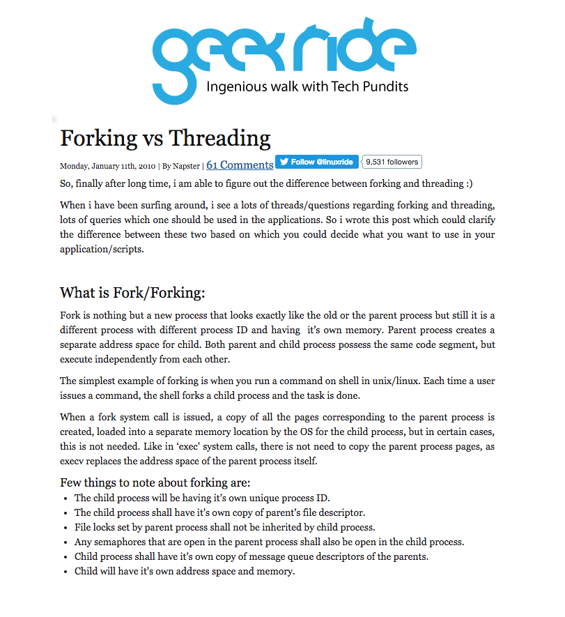 ForkingVsThreading