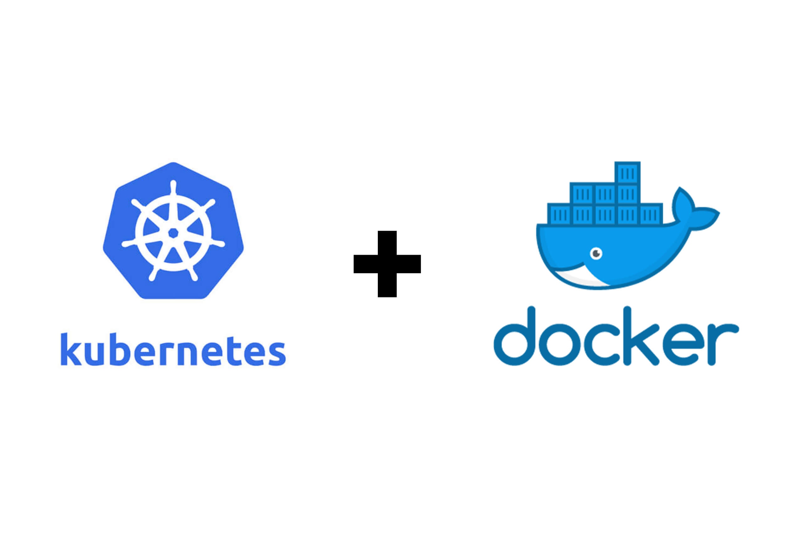 Kubernetes and Docker logos